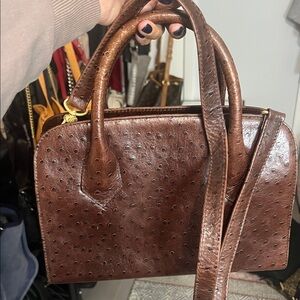Fendi Vintage Ostrich Two Way Bag